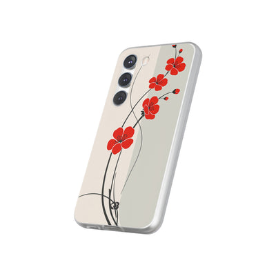 Beige Lite Phone Case for Samsung - Scarlet Ink Petals
