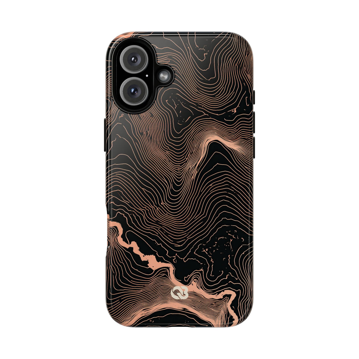 Mesa Elevation Contour · Tough Phone Case for iPhone · Black