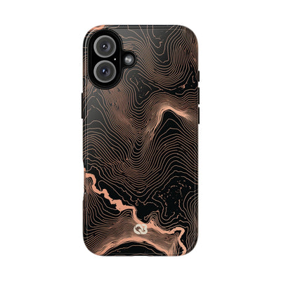 Mesa Elevation Contour · Tough Phone Case for iPhone · Black