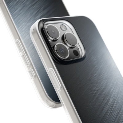 Grey Lite Phone Case for iPhone - Charcoal Brushed Steel