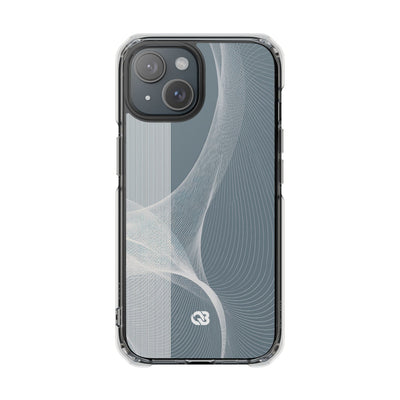 Grey Impact MagSafe Phone Case for iPhone - Slate Mesh Horizon