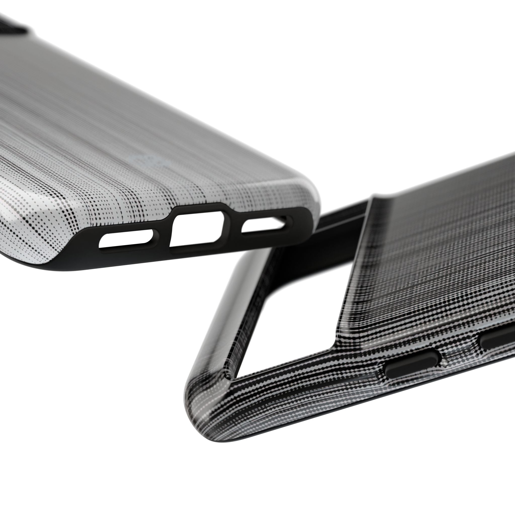 Grey Tough Phone Case for Google Pixel - Static Vertical Dither