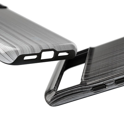 Grey Tough Phone Case for Google Pixel - Static Vertical Dither