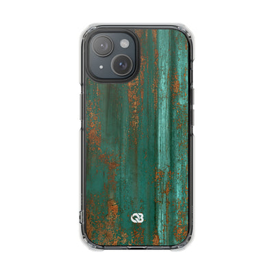 Oxidized Verdigris · Clear Impact Magnetic Phone Case for iPhone ·  Teal