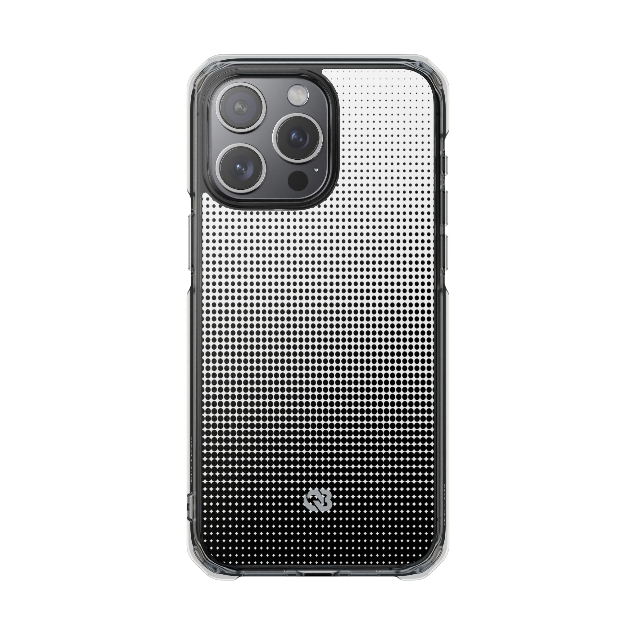 Black Impact MagSafe Phone Case for iPhone - Obsidian Halftone Flux