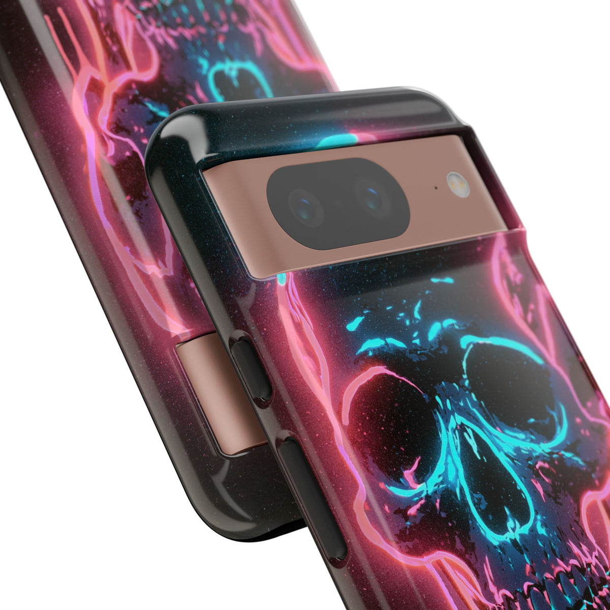Neon Drip Skull · Tough Phone Case for Pixel ·  Black