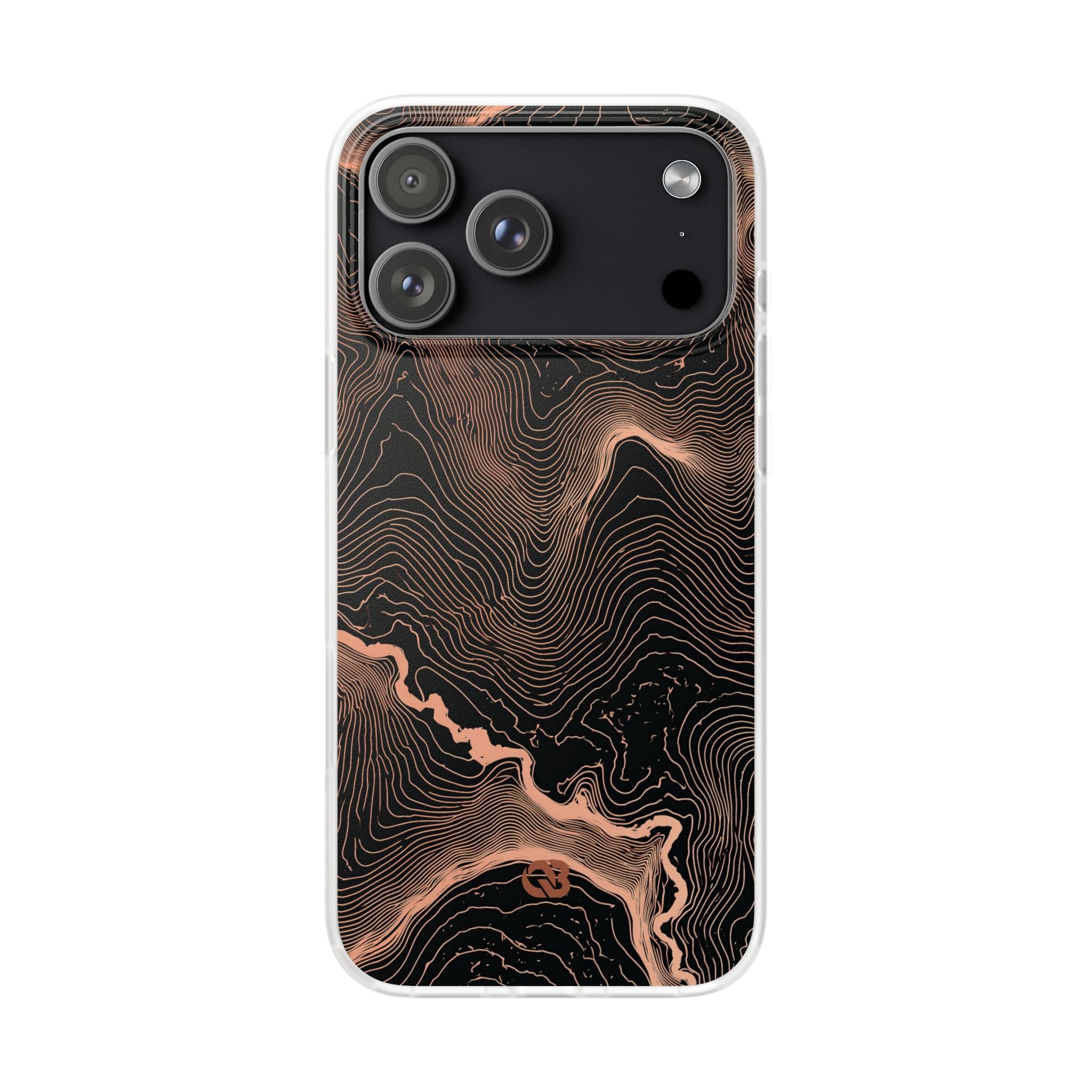 Orange Lite Phone Case for iPhone - Salmon Ridge Topo