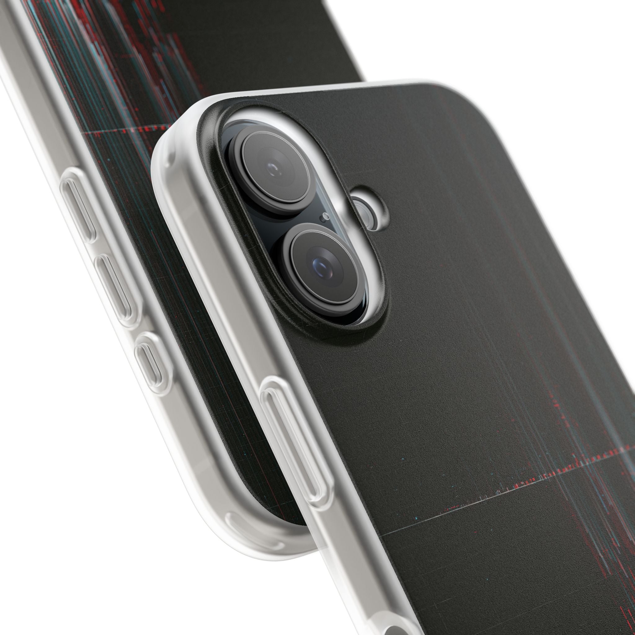 Black Lite Phone Case for iPhone - Corrupted Data Stream