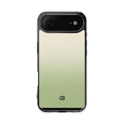 Muted Sage Ombre · Clear Impact Magnetic Phone Case for iPhone · Green