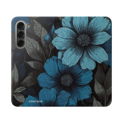 Blue Petal Bloom - Samsung S23+ Case - Wallet