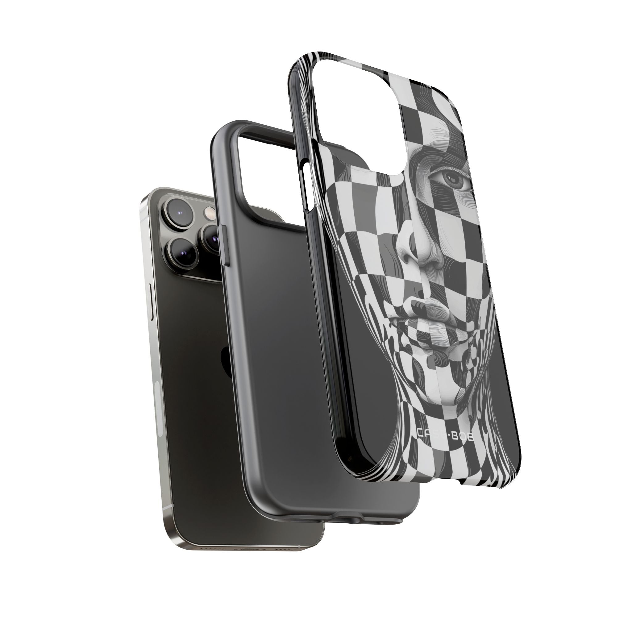 Checkered Face iPhone 14 Pro Max Case - Tough