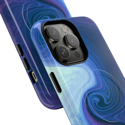 Azure Fluid Swirl · Tough 2.0 Magnetic Phone Case for iPhone · Blue