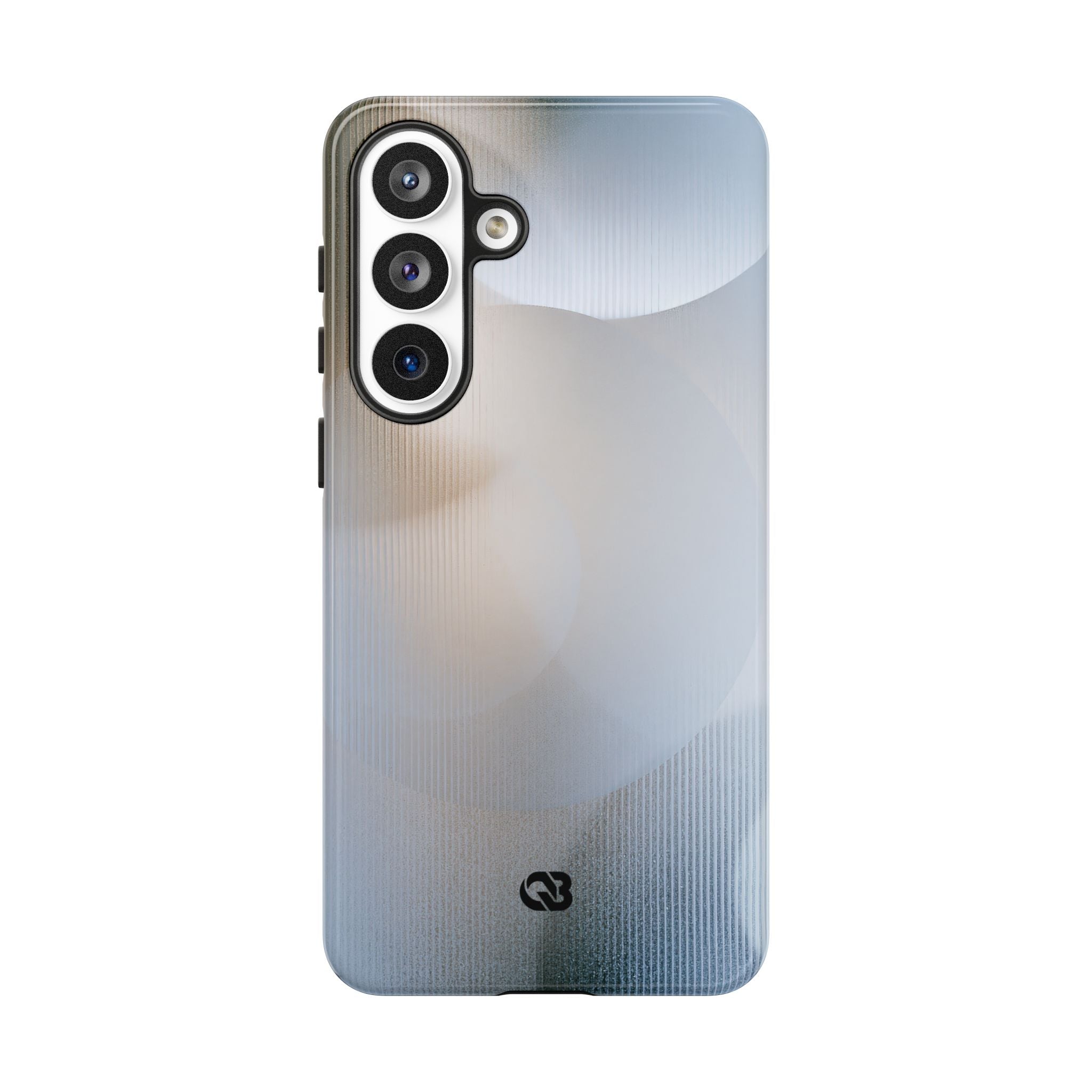 White Tough Phone Case for Samsung - Frosted Ribbed Sphere