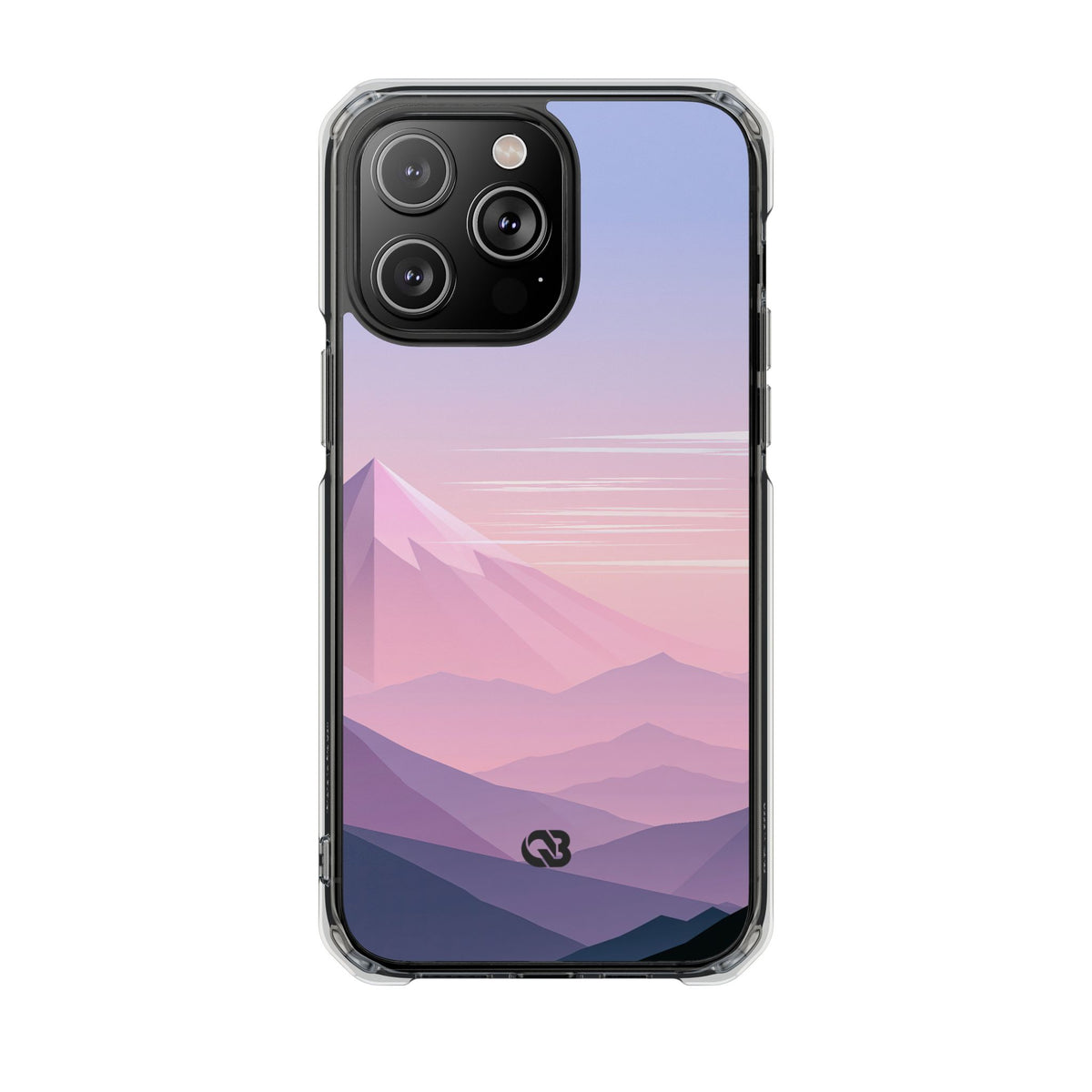 Alpine Twilight · Clear Impact Magnetic Phone Case for iPhone ·  Pink