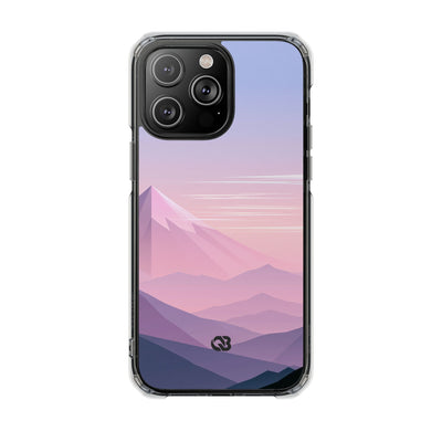 Alpine Twilight · Clear Impact Magnetic Phone Case for iPhone ·  Pink