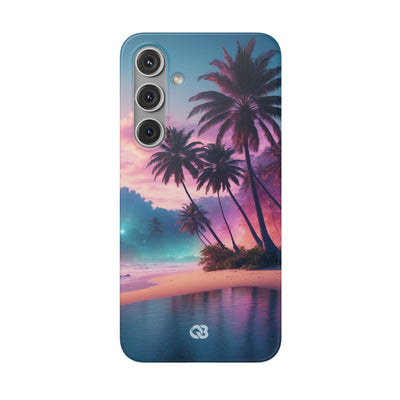 Neon Shore Palms · Soft Phone Case for Samsung