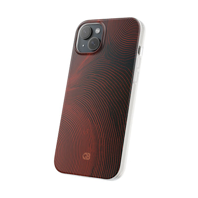 Red Lite Phone Case for iPhone - Terracotta Nerve Map