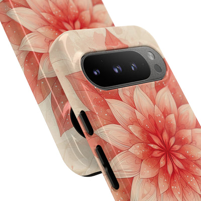 Coral Layered Bloom · Tough Etui na telefon dla Google Pixel