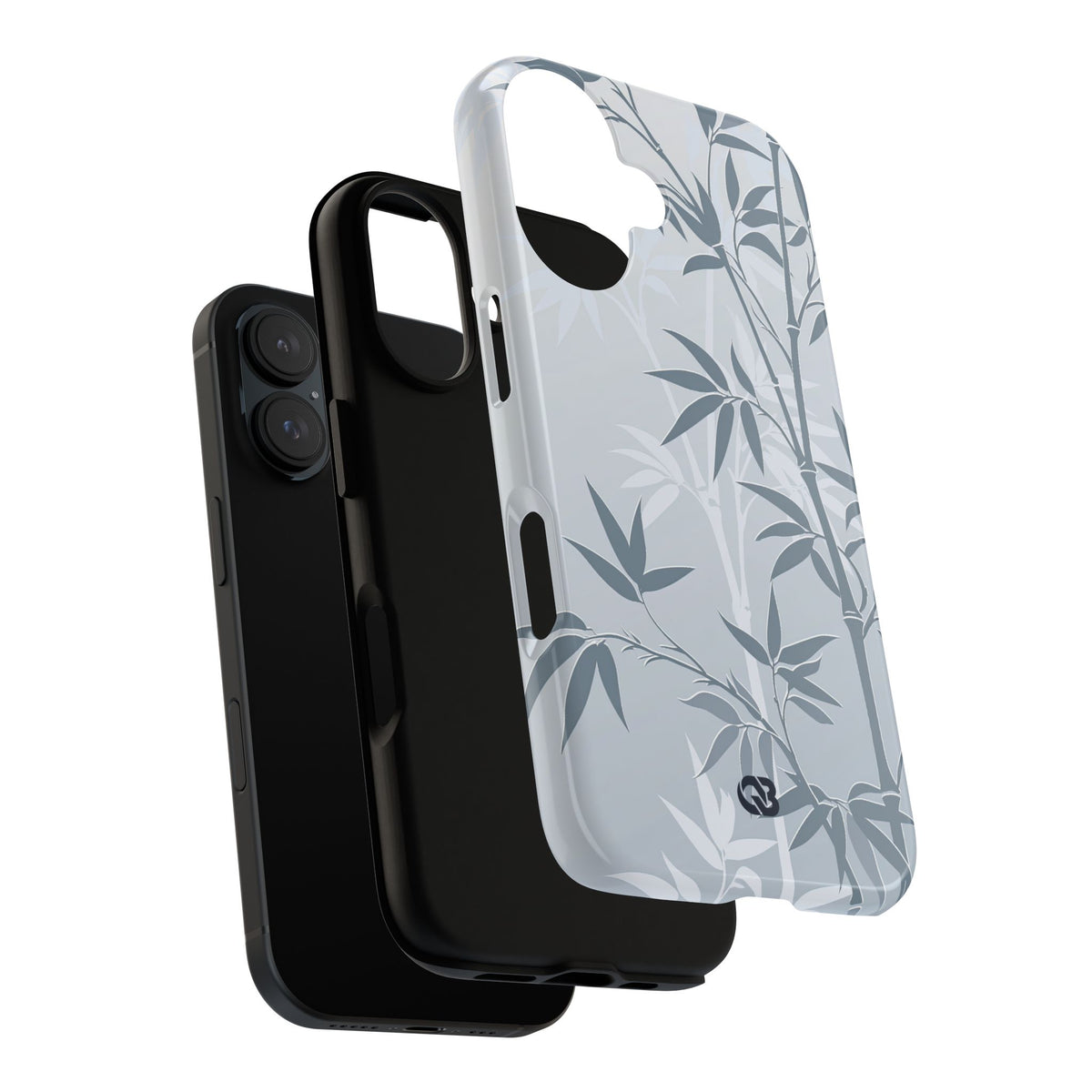 Misty Bamboo Grove · Tough Phone Case for iPhone · Blue