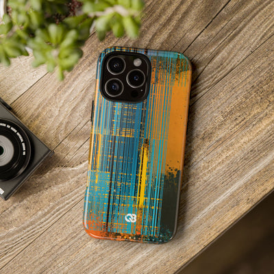 Cyber Glitch Stream · Tough Phone Case for iPhone · Teal