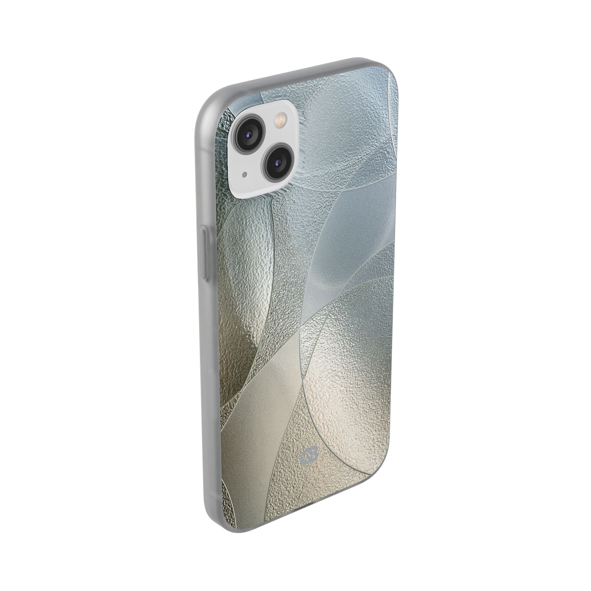 Silver Lite Phone Case for iPhone - Frosted Silver Mosaic