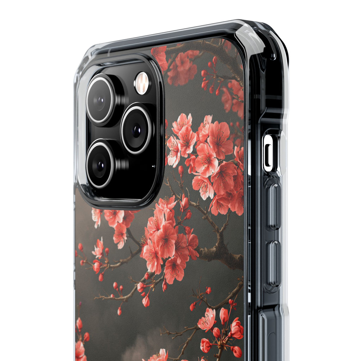 Dark Sakura Nocturne · Clear Impact Magnetic Phone Case for iPhone ·  Black