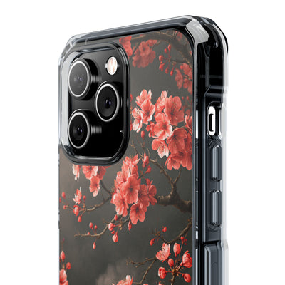Dark Sakura Nocturne · Clear Impact Magnetic Phone Case for iPhone ·  Black