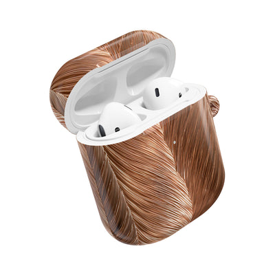 Rose Gold Weave · Hard Case for AirPods & AirPods Pro · Brown