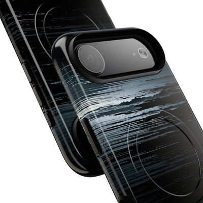 Black Tough 2.0 Magsafe Phone Case for iPhone - Frozen Signal Glitch