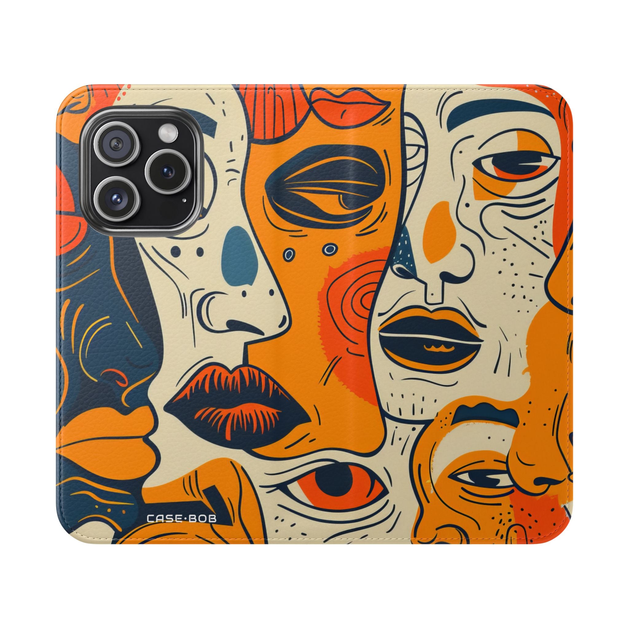 Overlapping Faces - iPhone 15 Pro Case - Wallet