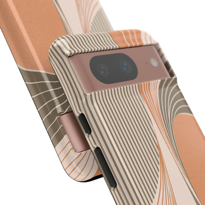 Orange Tough Phone Case for Google Pixel - Desert Arc Horizon
