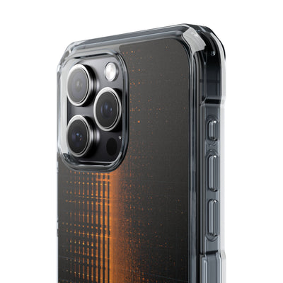 Amber Frequency · Clear Impact Magnetic Phone Case for iPhone · Orange