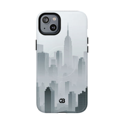 Grey Tough 2.0 Magsafe Phone Case for iPhone - Steel Mist Skyline