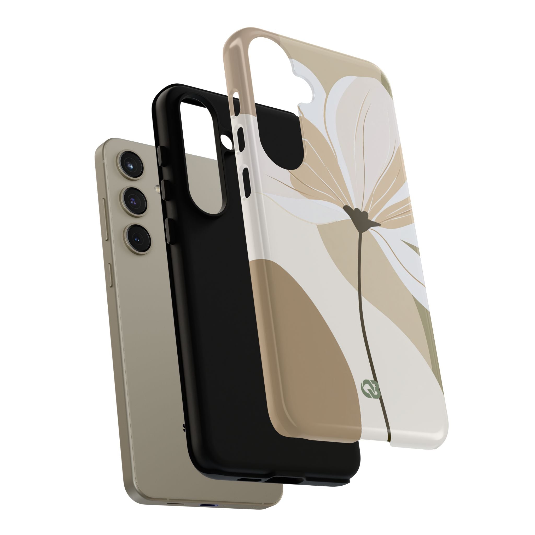 Beige Tough Phone Case for Samsung - Sage Linen Magnolia