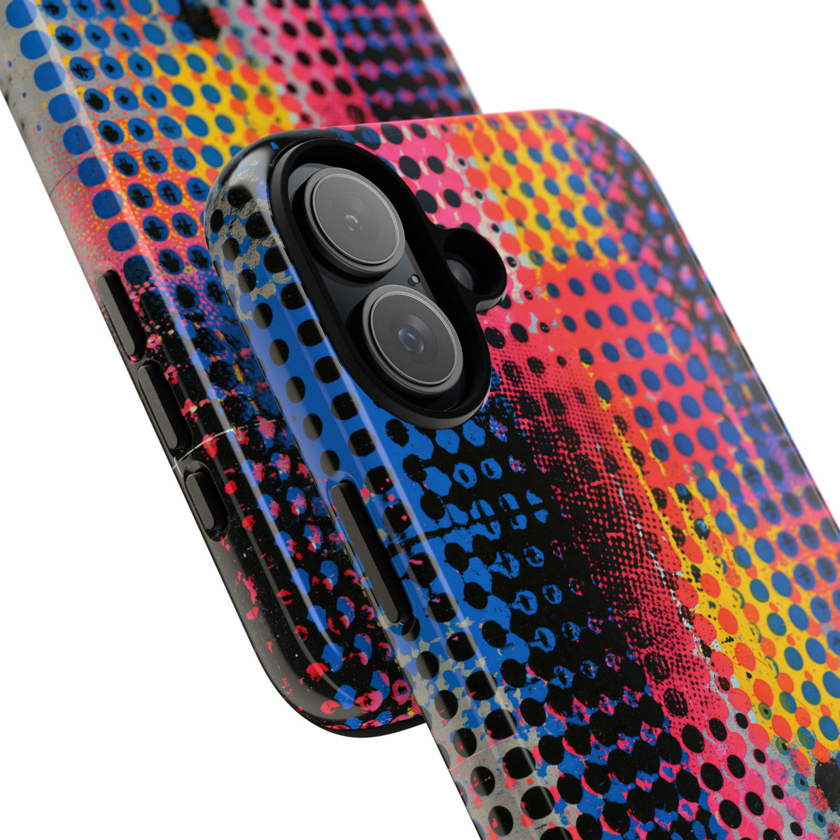 Chromatic Halftone Grid · Tough Phone Case for iPhone · Blue
