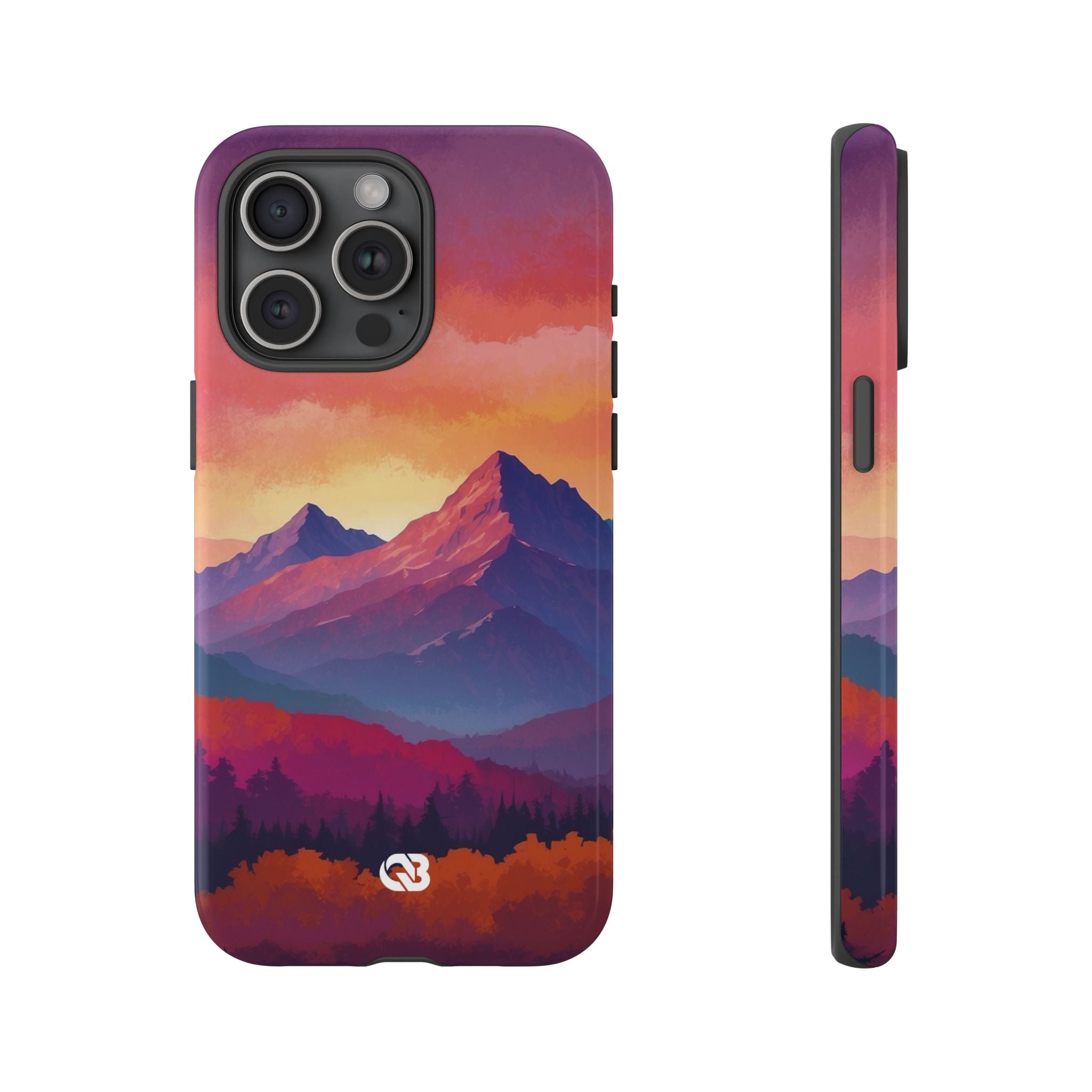 Crimson Mountain Dusk · Tough Phone Case for iPhone