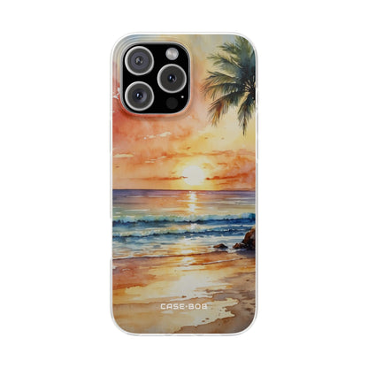 Sunset Palm iPhone 16 Pro Max Case - Soft