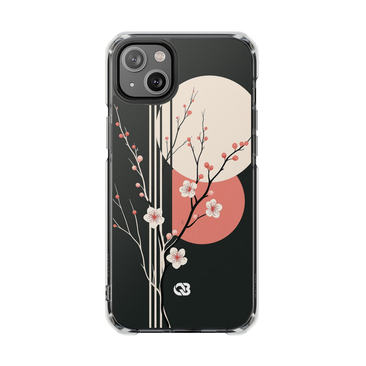 Nocturne Sakura Branch · Clear Impact Magnetic Phone Case for iPhone ·  Black