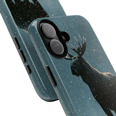 Nordic Boreal Moose · Tough Phone Case for iPhone · Blue