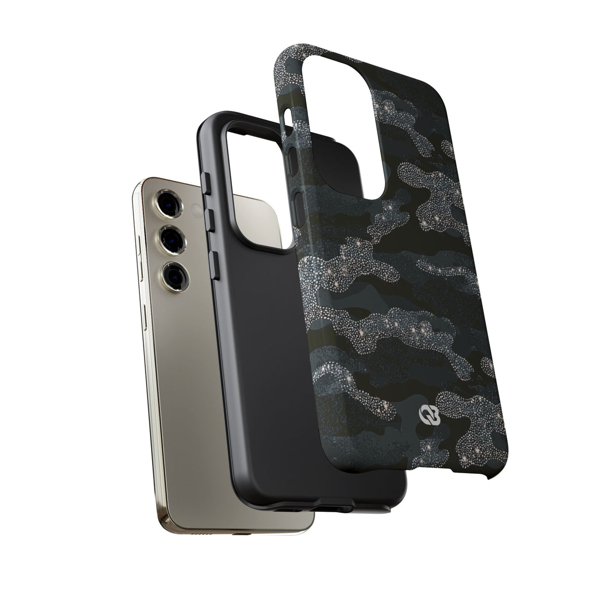 Glitter Shadow Camo · Tough Phone Case for Samsung · Black