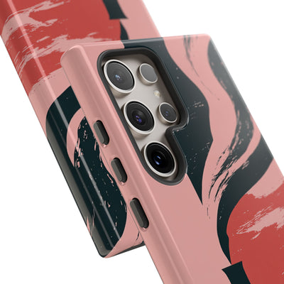 Pink Tough Phone Case for Samsung - Cinder Rose Plume