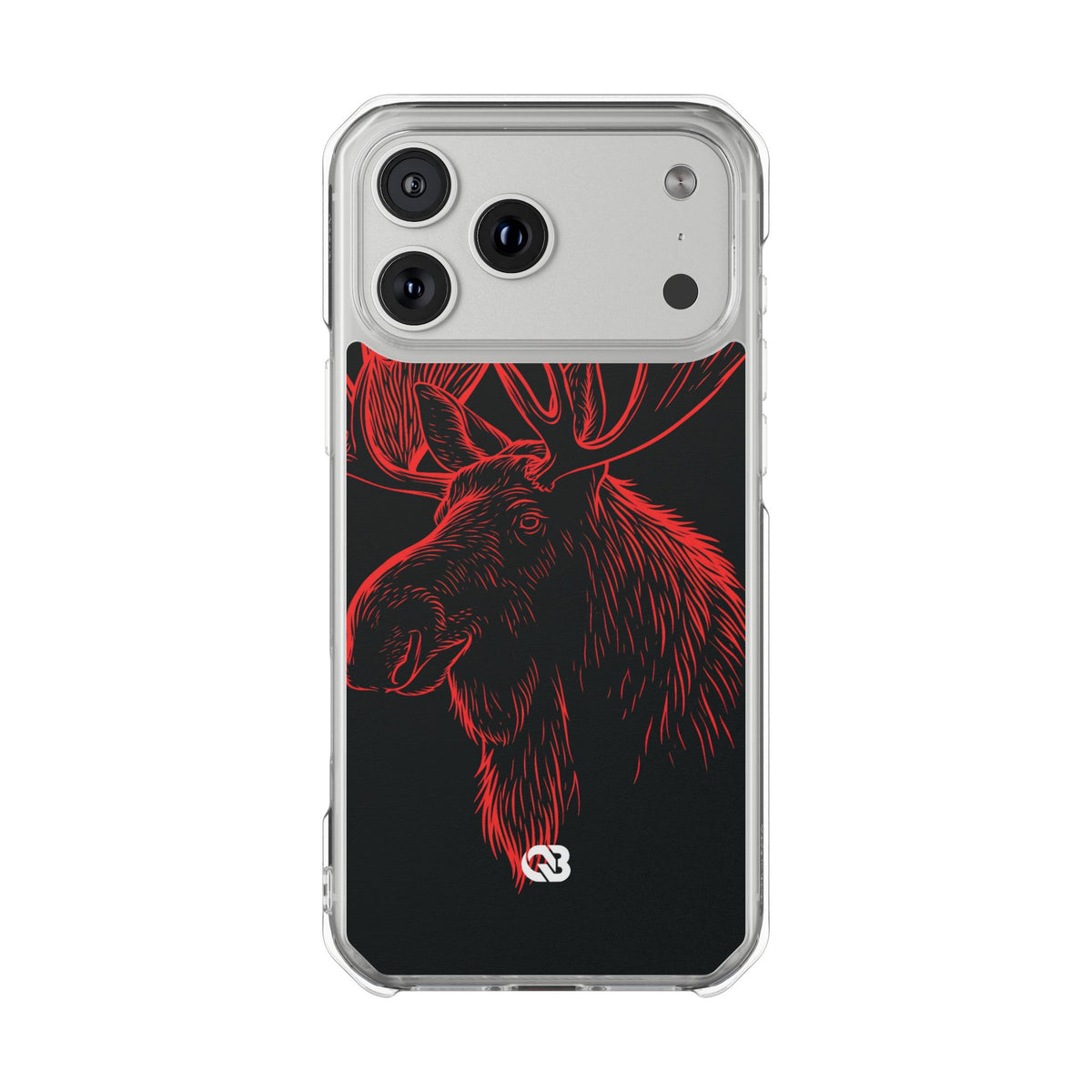 Nordic Elk · Clear Impact Magnetic Phone Case for iPhone · Black