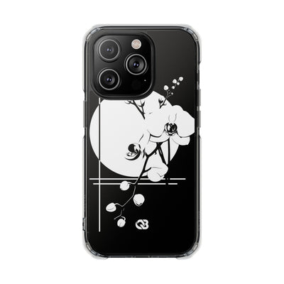 Black Impact MagSafe Phone Case for iPhone - Lunar Orchid Grid