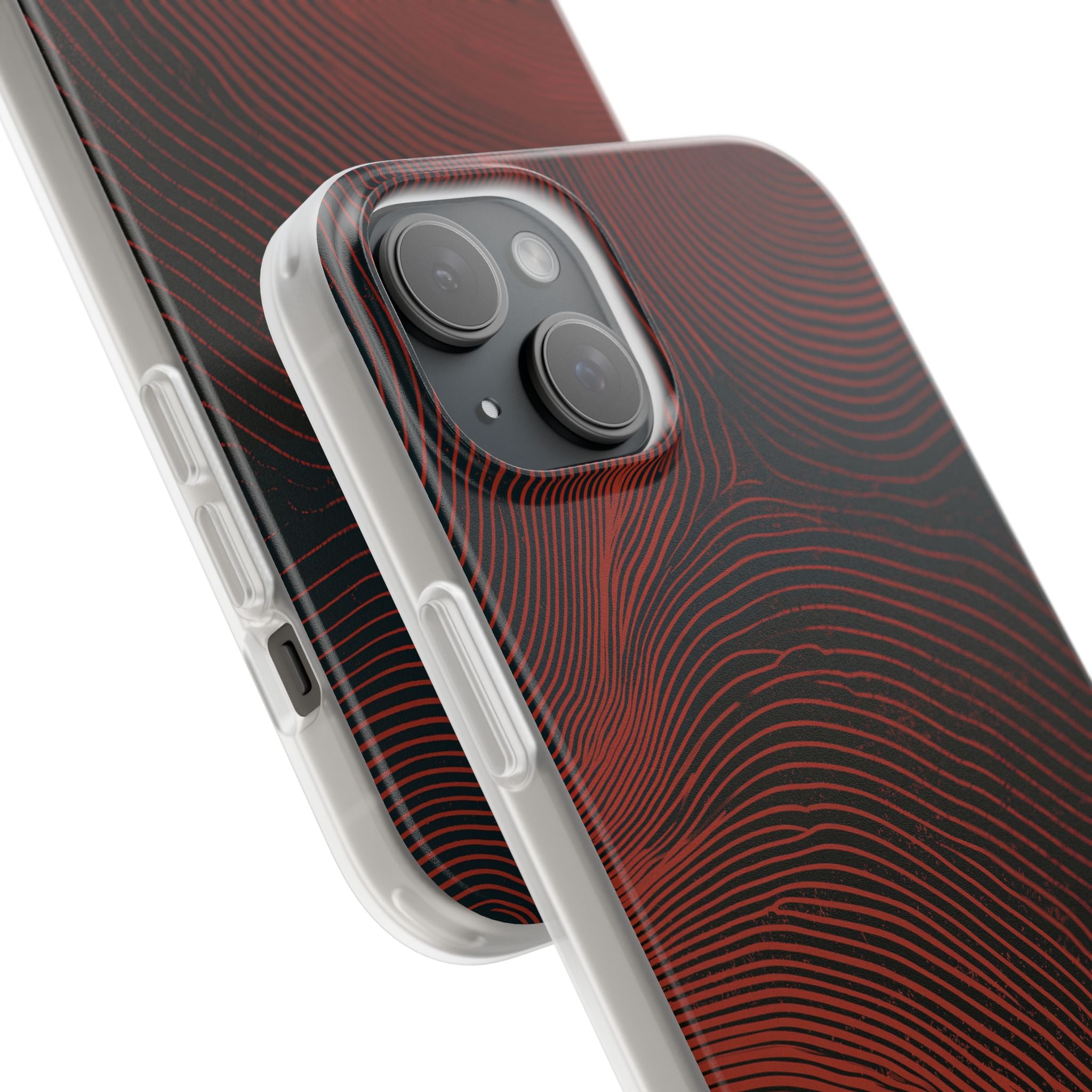 Red Lite Phone Case for iPhone - Terracotta Nerve Map