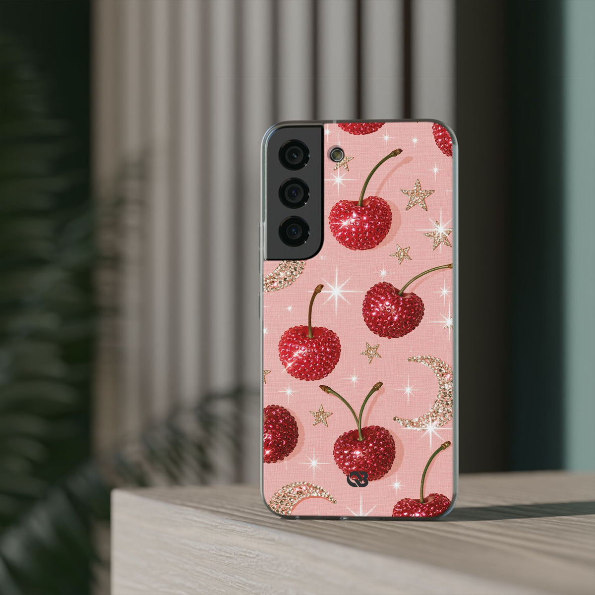 Bedazzled Ruby Cherries · Lite Phone Case for Samsung · Pink