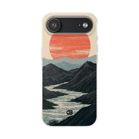 Beige Lite Phone Case for iPhone - Crimson Ridge Flow