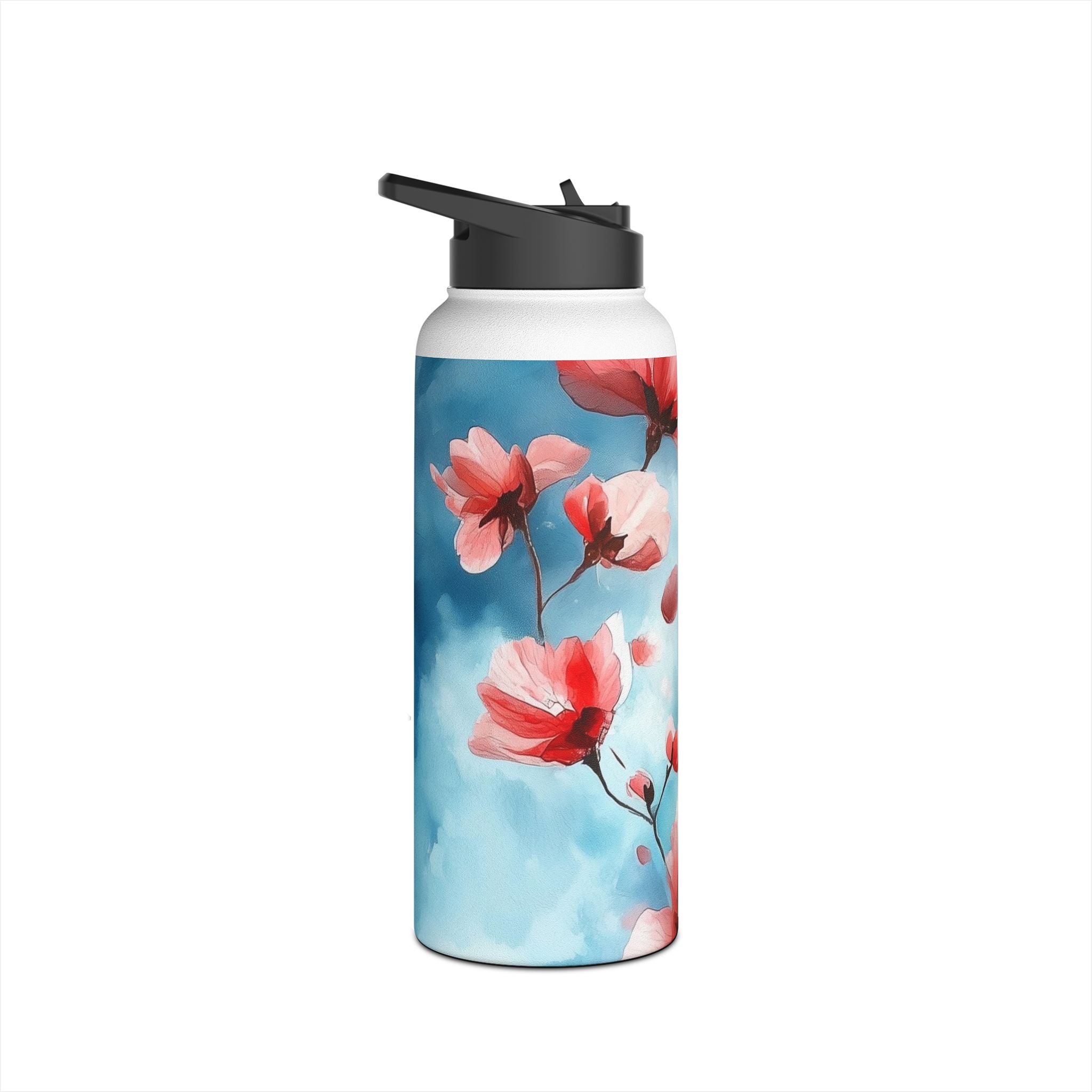 Pink Bloom Drift - Stainless Steel Water Bottle