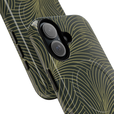 Green Tough 2.0 Magsafe Phone Case for iPhone - Dark Olive Plume