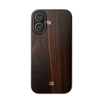 Brown Lite Phone Case for iPhone - Burnished Mahogany Grain