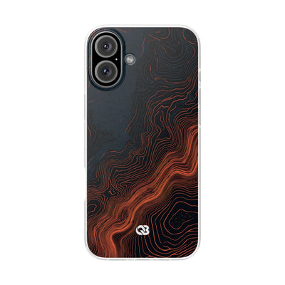 Black Lite Phone Case for iPhone - Volcanic Basalt Map